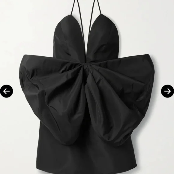 CAROLINA HERRERA - Bow-Embellished Silk-Faille Mini Dress - Picture 2 of 11